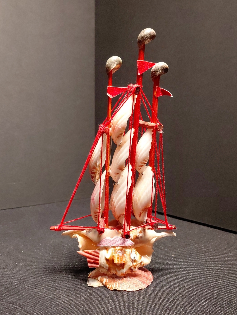 VINTAGE SHELL CRAFT SHIP/BOAT